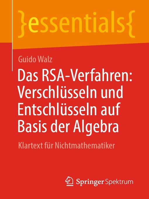 Title details for Das RSA-Verfahren by Guido Walz - Available